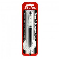 2 in 1 Glitter Stylus Touch Pen with Writing Pen (Black)